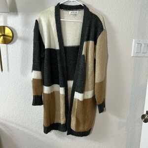 Color block cardigan petal and pup